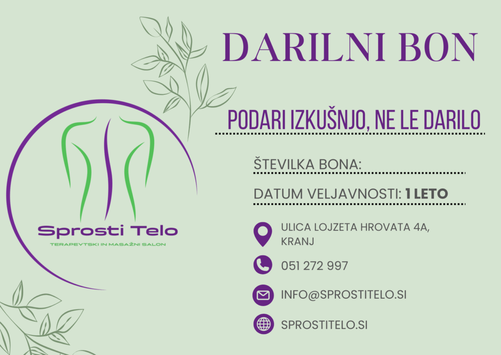 Darilni bon Kranj_masaža